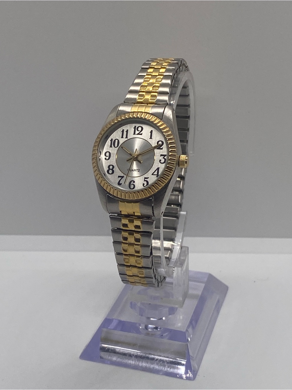 TwoTone Silver And Gold Ladies Bracelet Watch